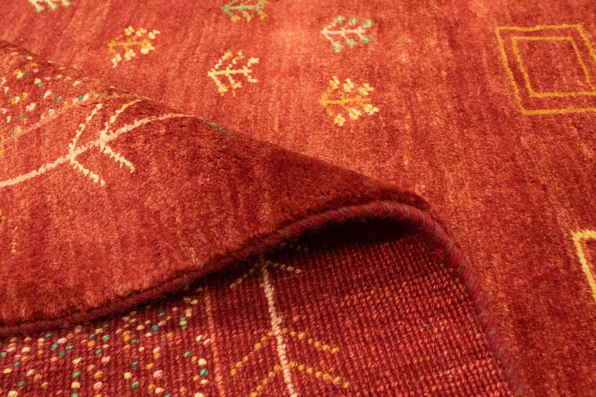 Alfombra Gabbeh - Persa - 195 x 156 cm - rojo