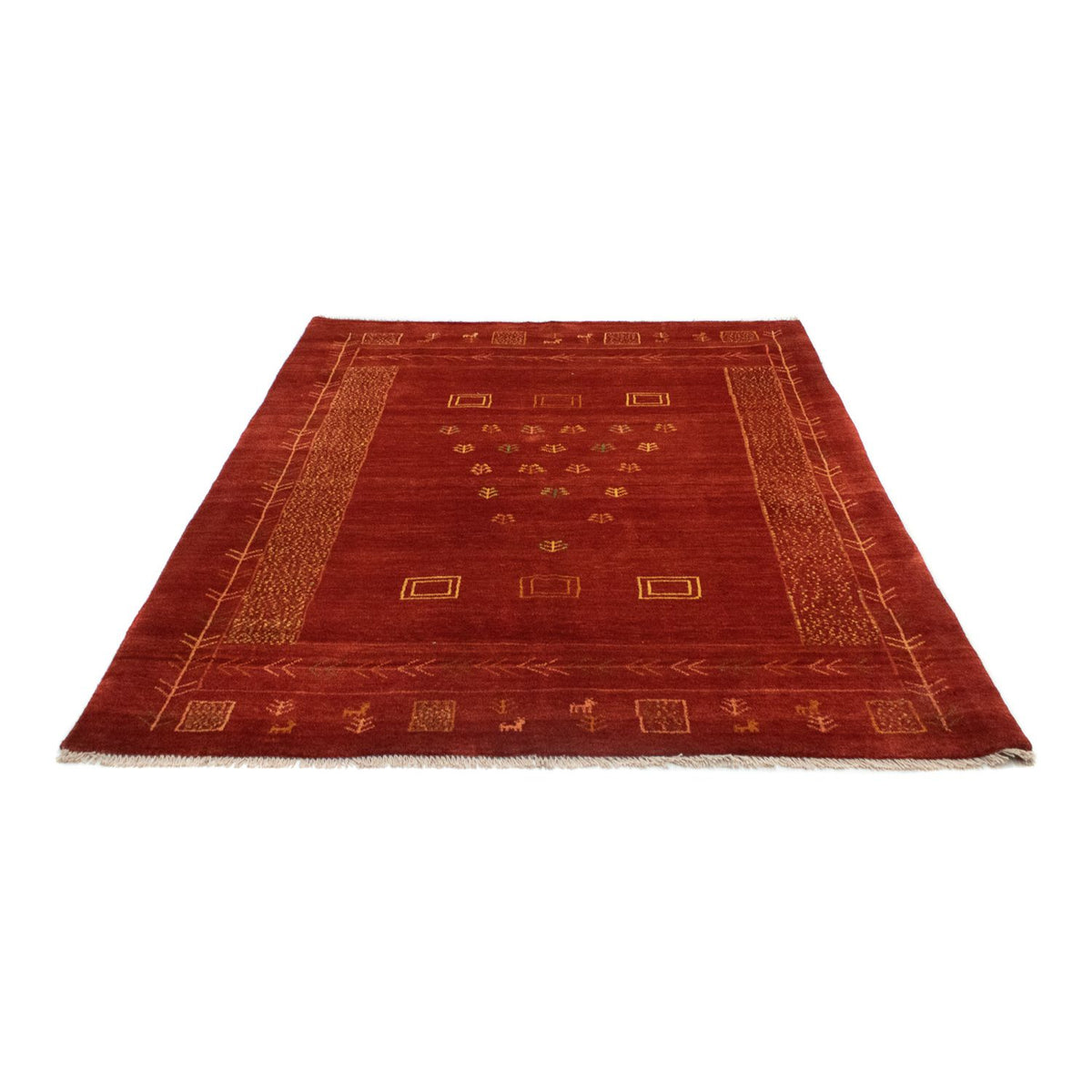 Alfombra Gabbeh - Persa - 195 x 156 cm - rojo