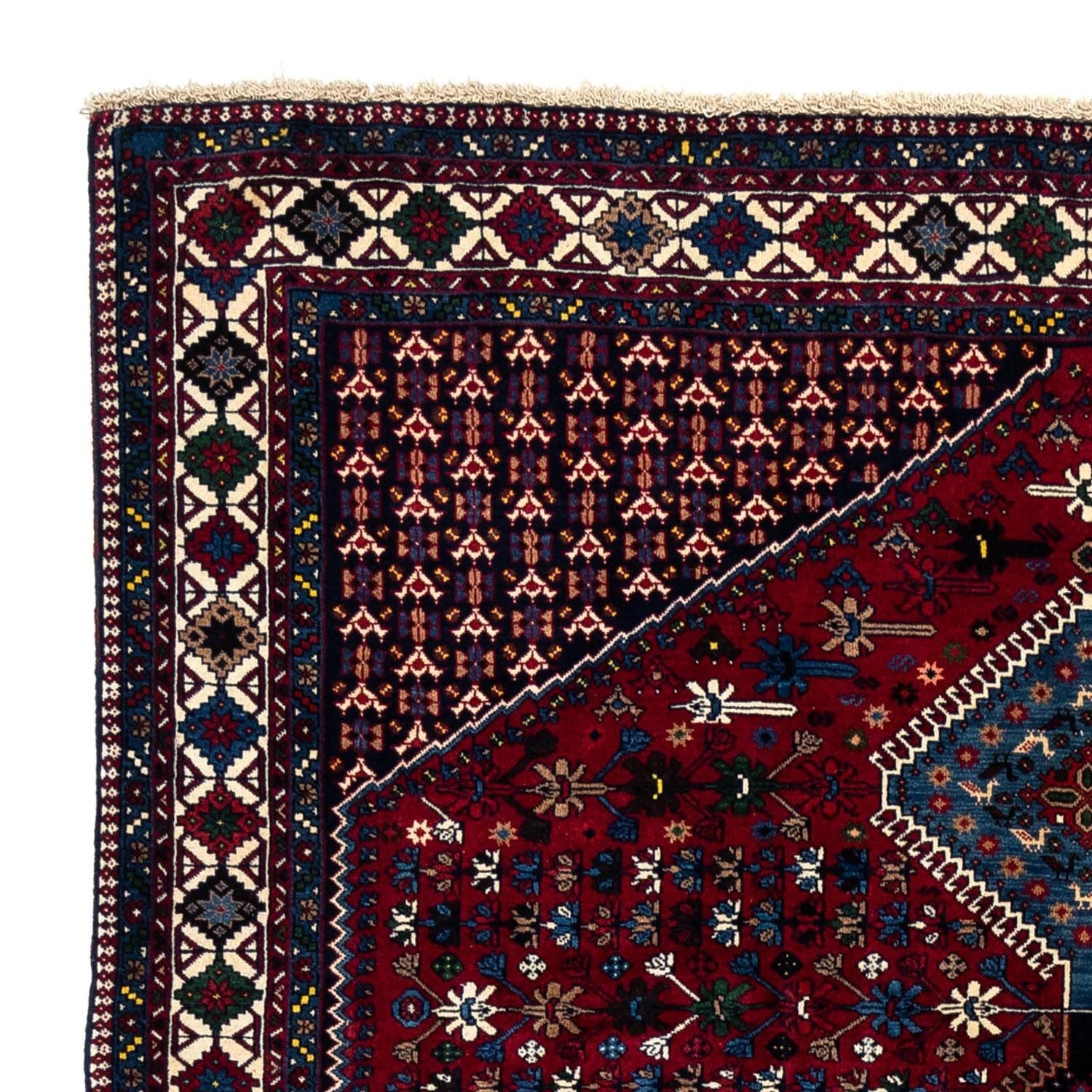 Alfombra persa - Nómada - 296 x 200 cm - rojo oscuro