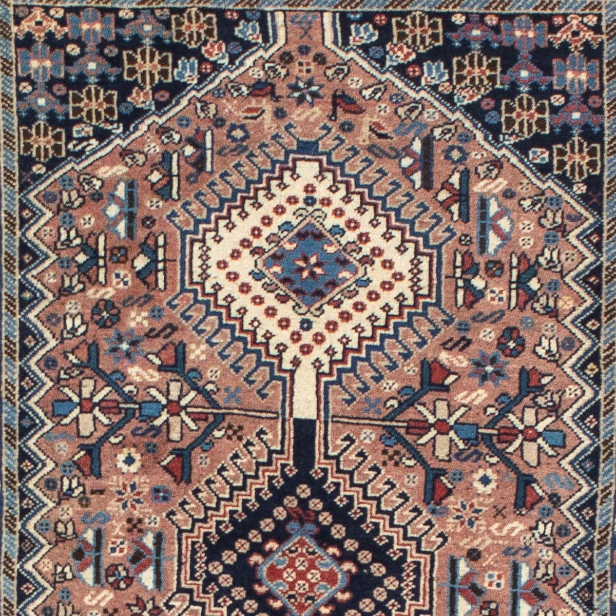 Alfombra persa - Nómada - 188 x 80 cm - rojo claro