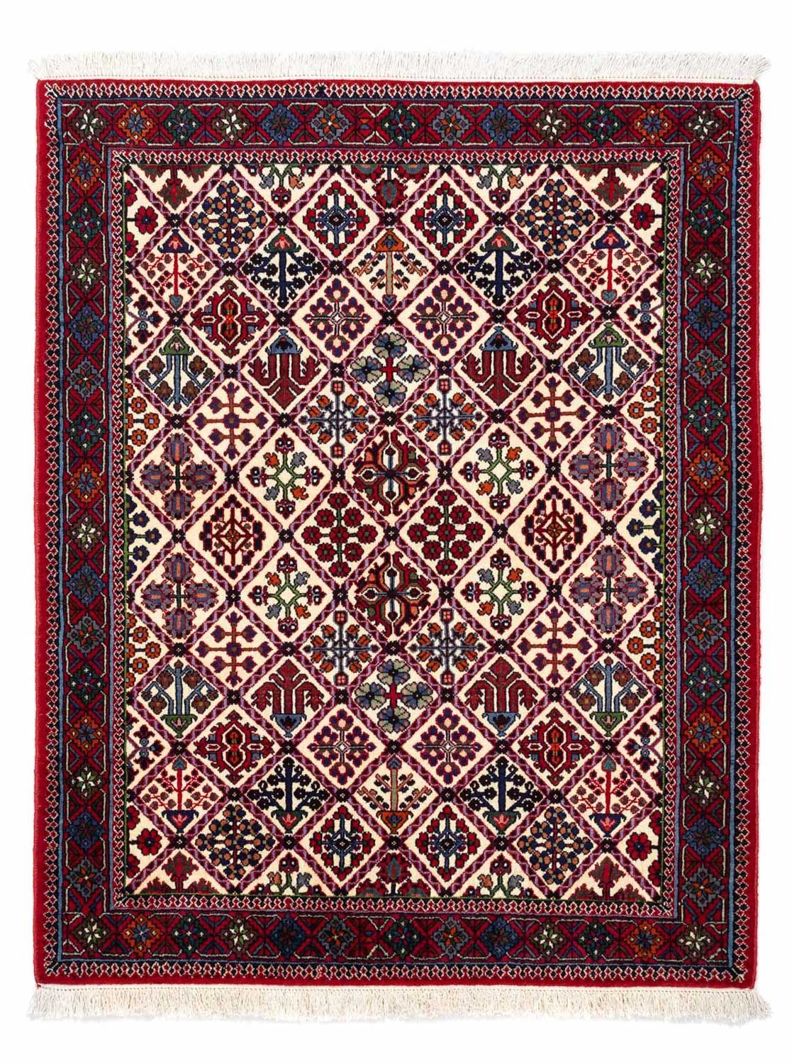 Alfombra persa - Nómada - 146 x 112 cm - rojo oscuro