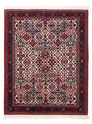 Alfombra persa - Nómada - 146 x 112 cm - rojo oscuro