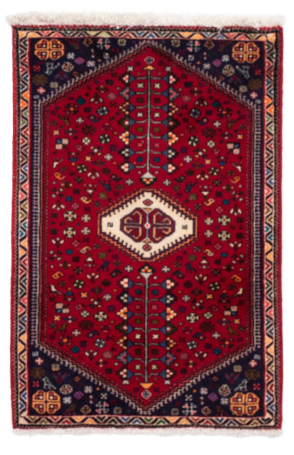 Alfombra persa - Nómada - 114 x 77 cm - rojo oscuro