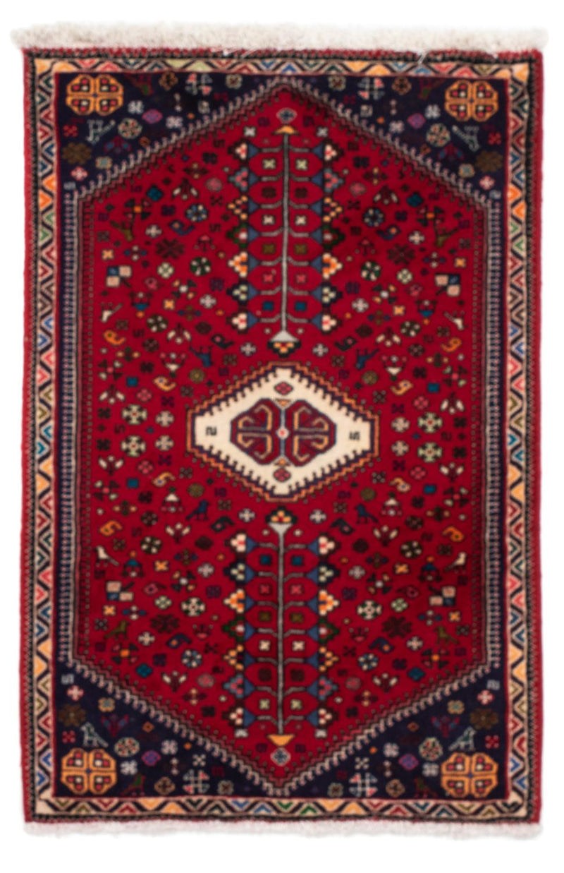 Alfombra persa - Nómada - 114 x 77 cm - rojo oscuro