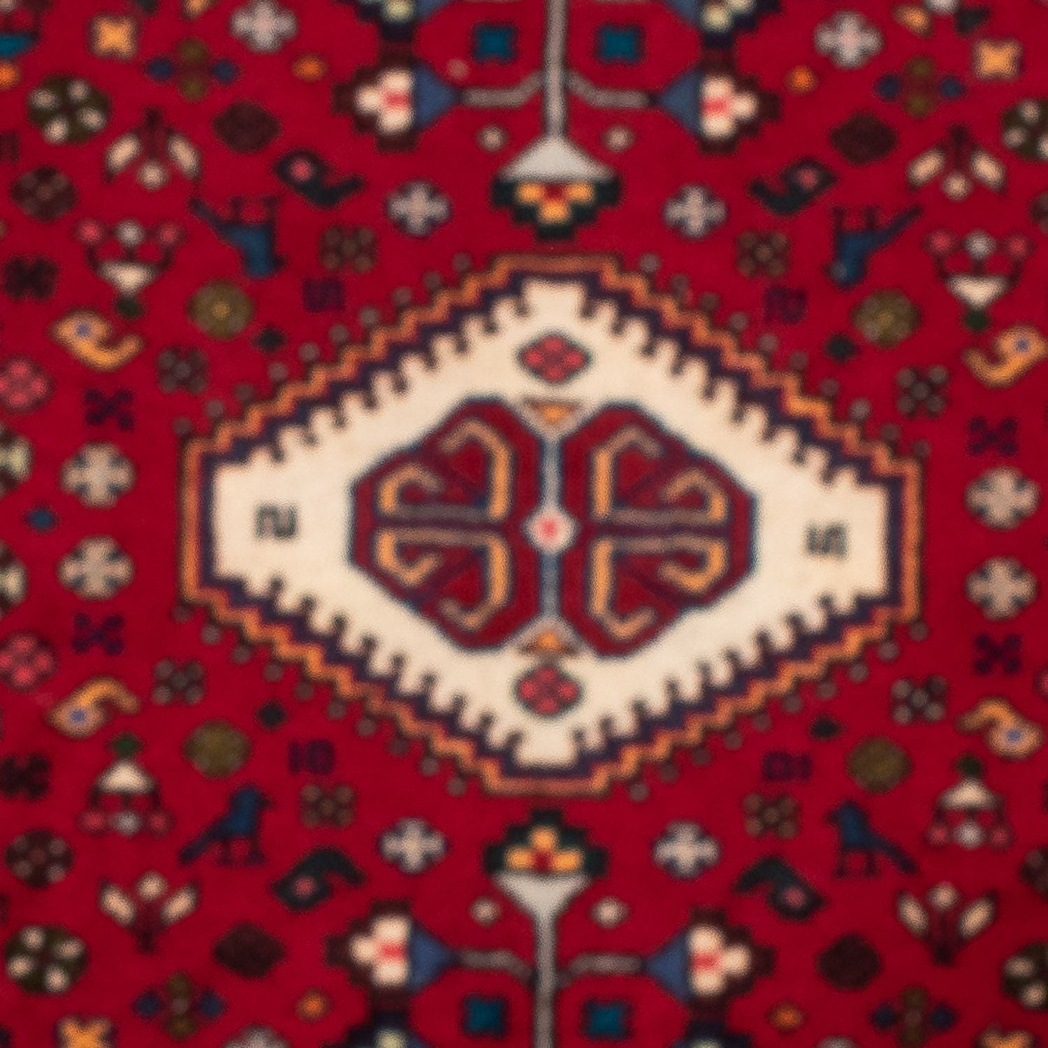 Alfombra persa - Nómada - 114 x 77 cm - rojo oscuro