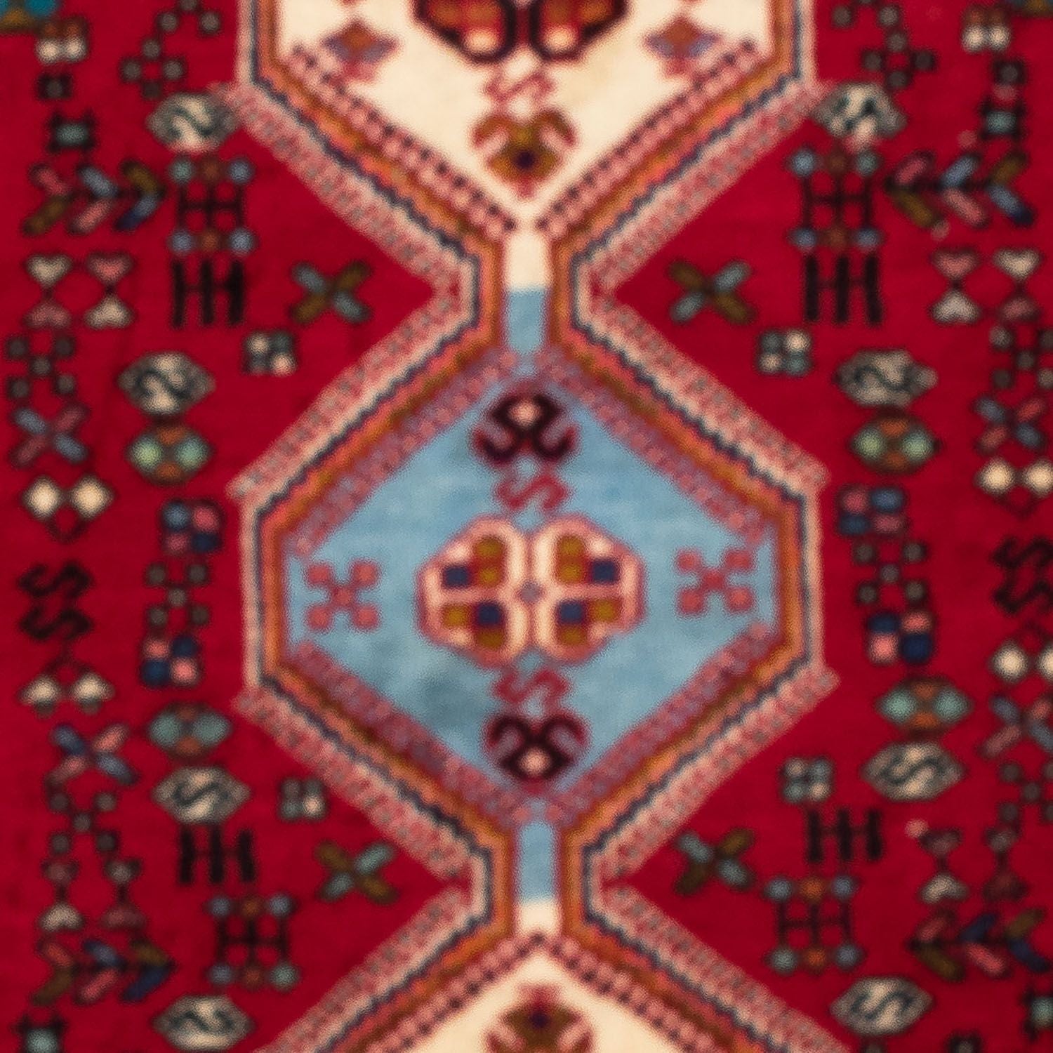 Alfombra persa - Nómada - 120 x 76 cm - rojo oscuro