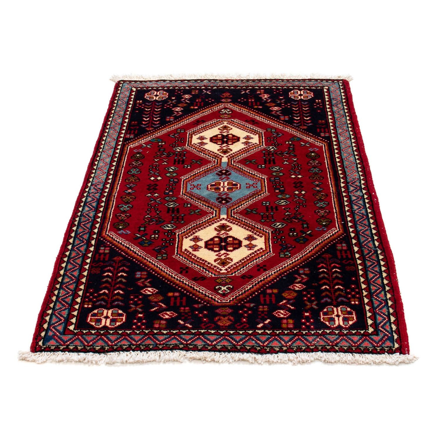 Alfombra persa - Nómada - 120 x 76 cm - rojo oscuro