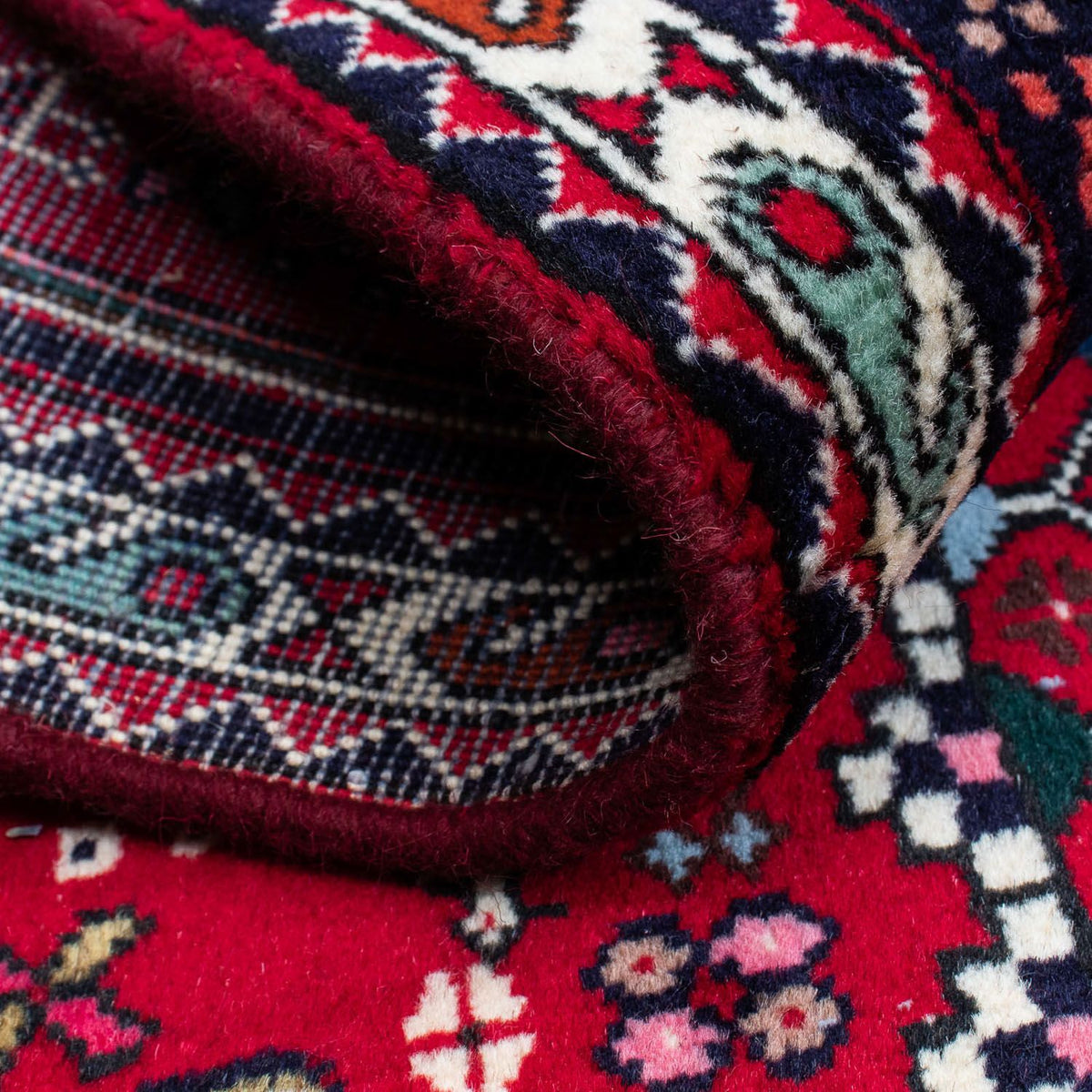 Alfombra persa - Nómada - 122 x 78 cm - rojo oscuro