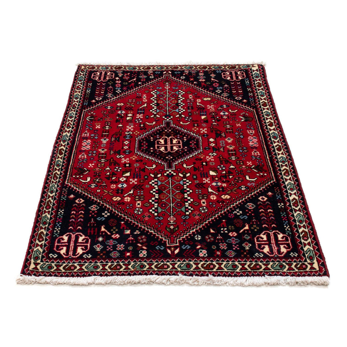 Alfombra persa - Nómada - 122 x 78 cm - rojo oscuro