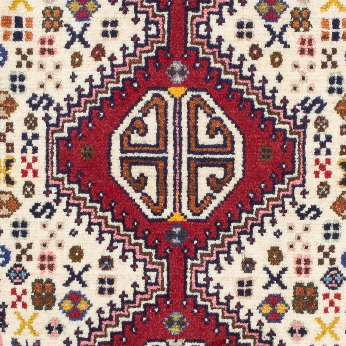 Alfombra persa - Nómada - 121 x 80 cm - rojo oscuro