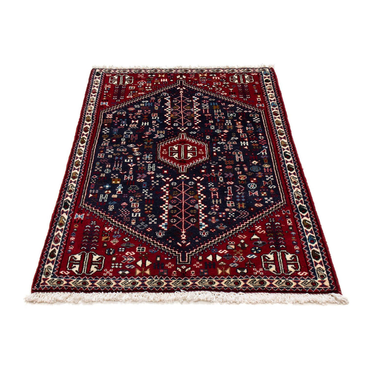 Alfombra persa - Nómada - 129 x 78 cm - azul oscuro