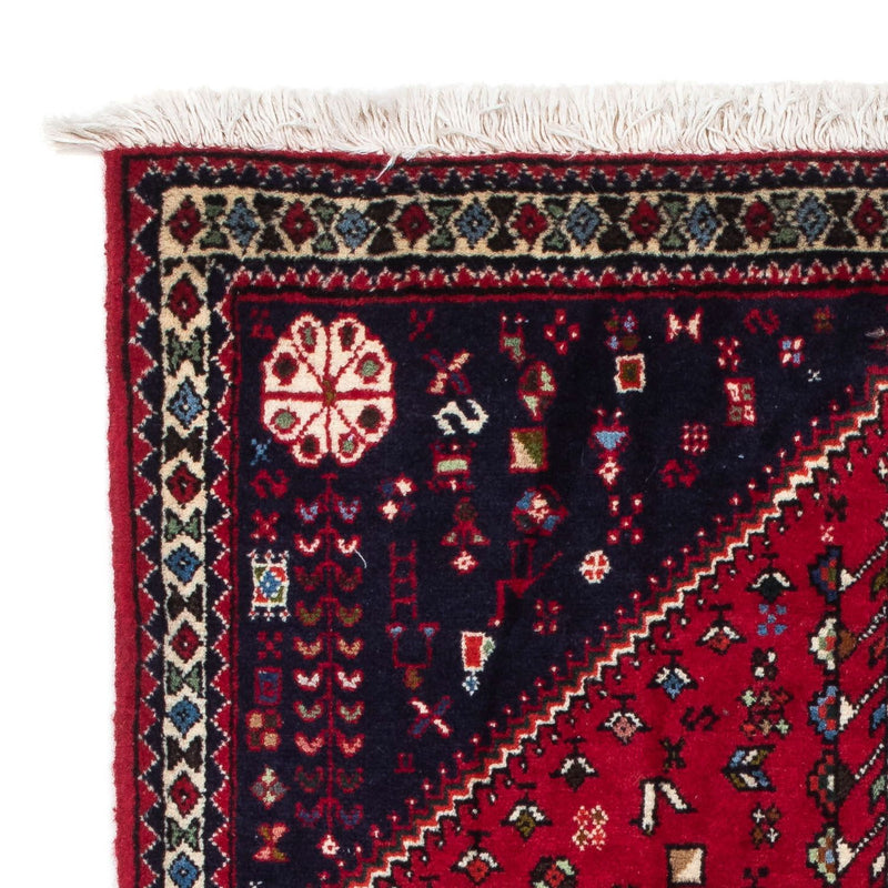 Alfombra persa - Nómada - 128 x 79 cm - rojo oscuro