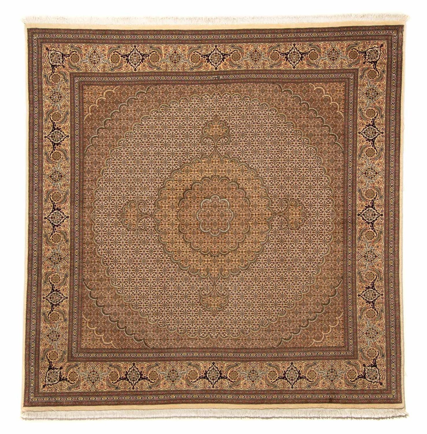 Alfombra persa - Tabriz cuadrado  - 208 x 204 cm - marrón claro