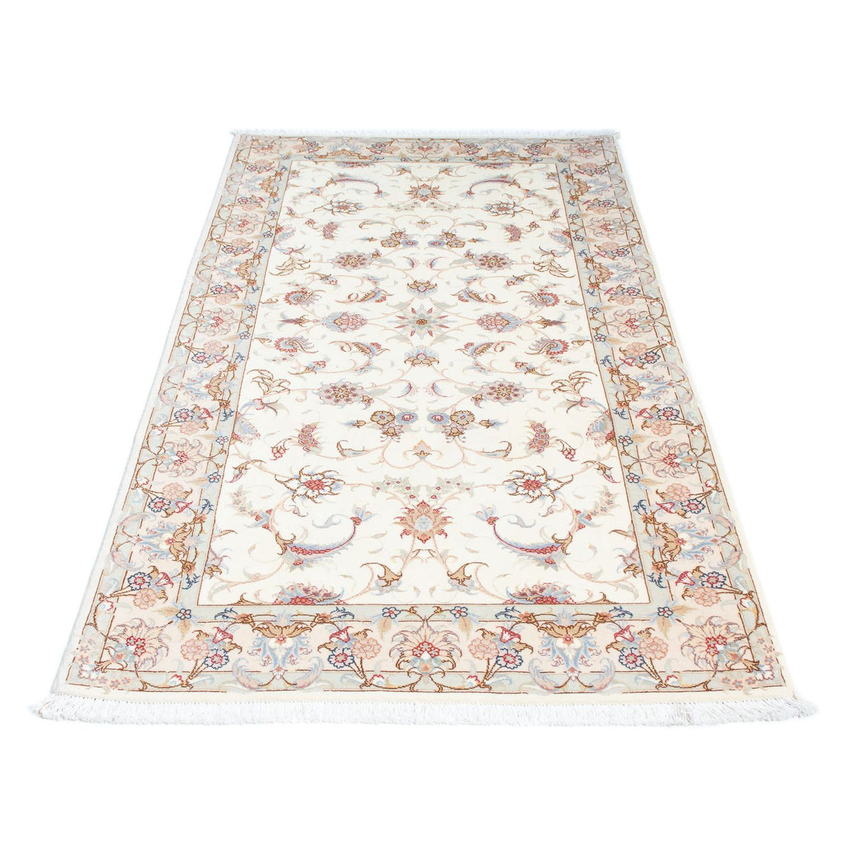 Alfombra de pasillo Alfombra Persa - Tabriz - Real - 198 x 100 cm - beige