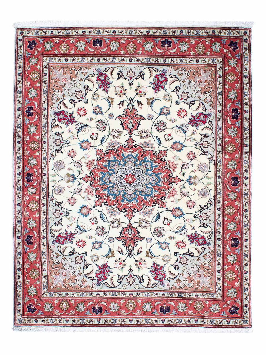 Alfombra Persa - Tabriz - Real - 198 x 152 cm - beige