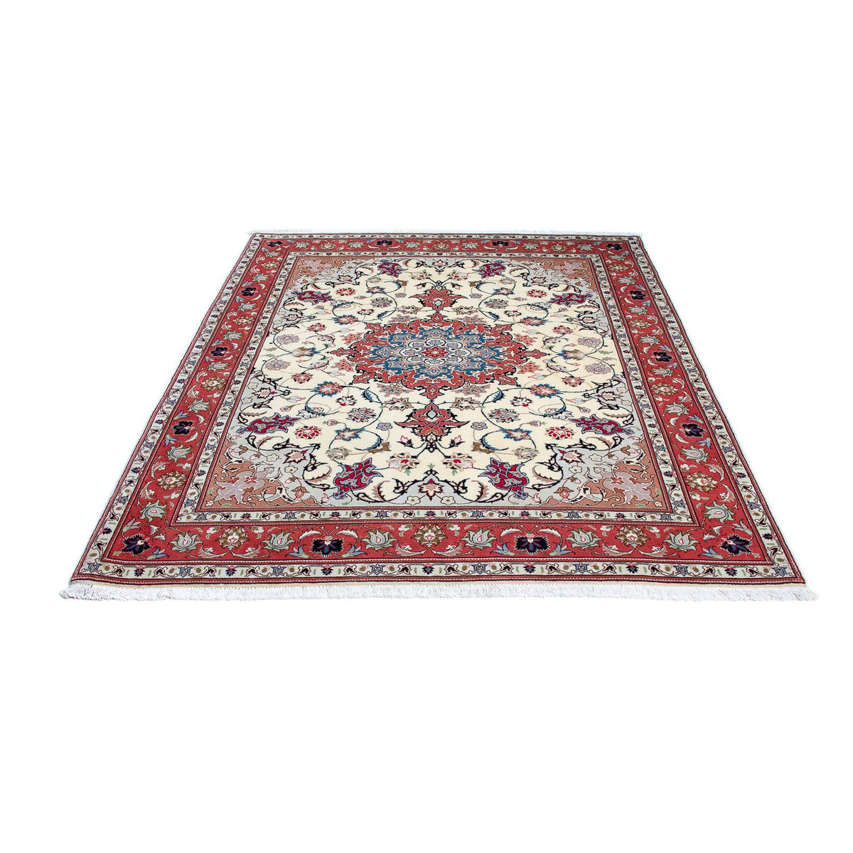 Alfombra Persa - Tabriz - Real - 198 x 152 cm - beige
