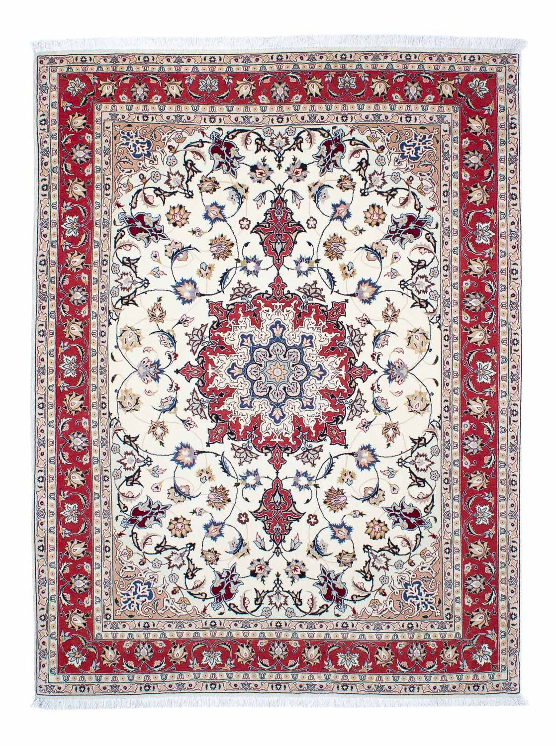 Alfombra Persa - Tabriz - Real - 203 x 154 cm - beige