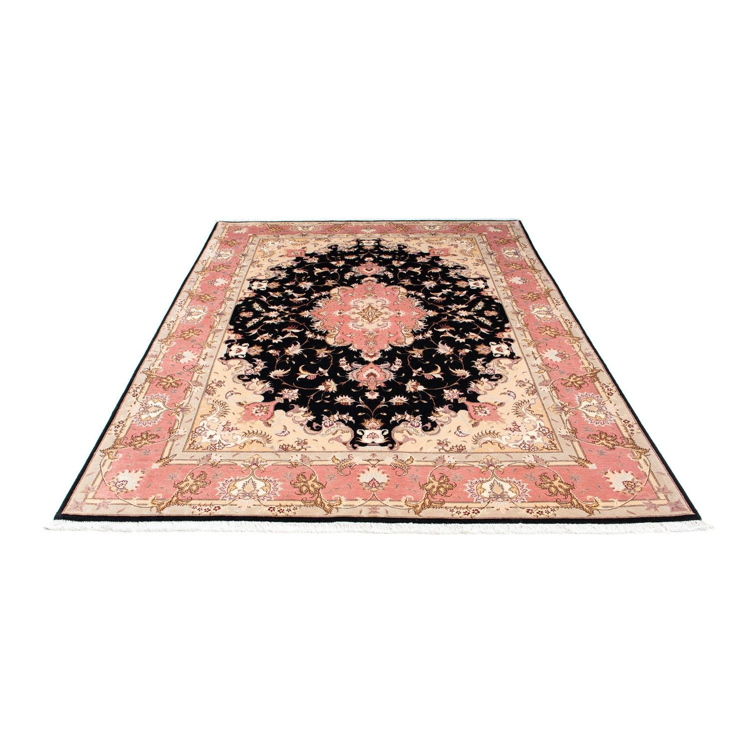 Alfombra Persa - Tabriz - Real - 236 x 165 cm - azul oscuro