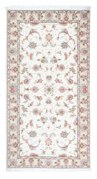 Alfombra de pasillo Alfombra Persa - Tabriz - Real - 196 x 100 cm - beige