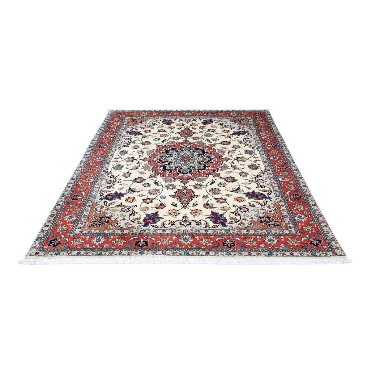 Alfombra Persa - Tabriz - Real - 198 x 151 cm - beige