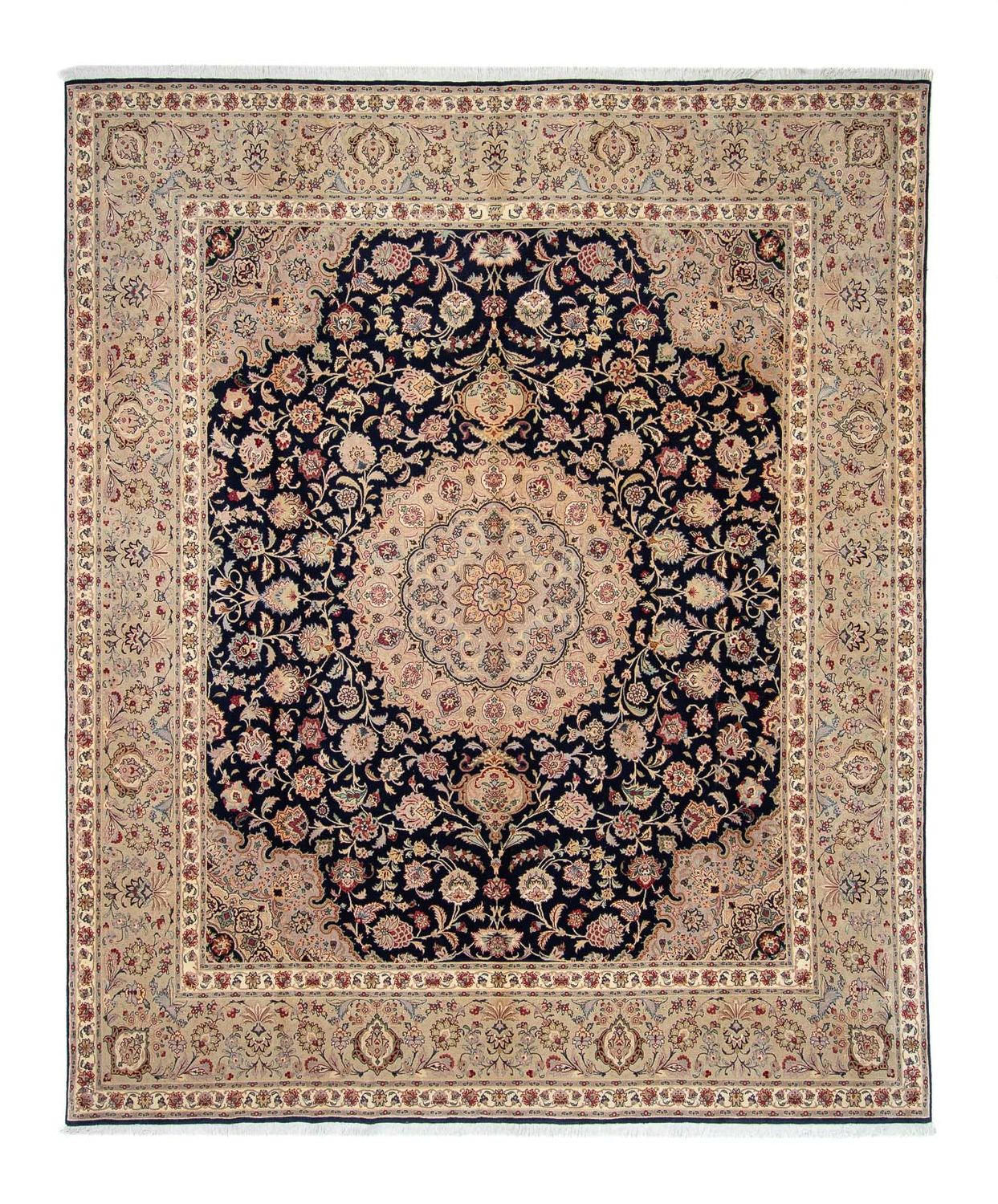 Alfombra Persa - Tabriz - Real - 338 x 300 cm - azul oscuro