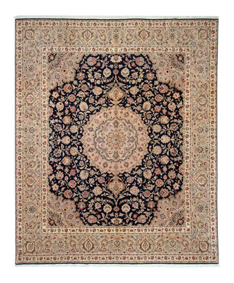 Alfombra Persa - Tabriz - Real - 338 x 300 cm - azul oscuro