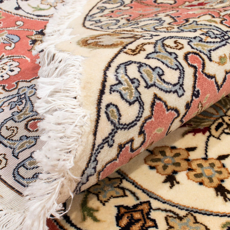 Alfombra Persa - Tabriz - Real redondo  - 242 x 242 cm - beige