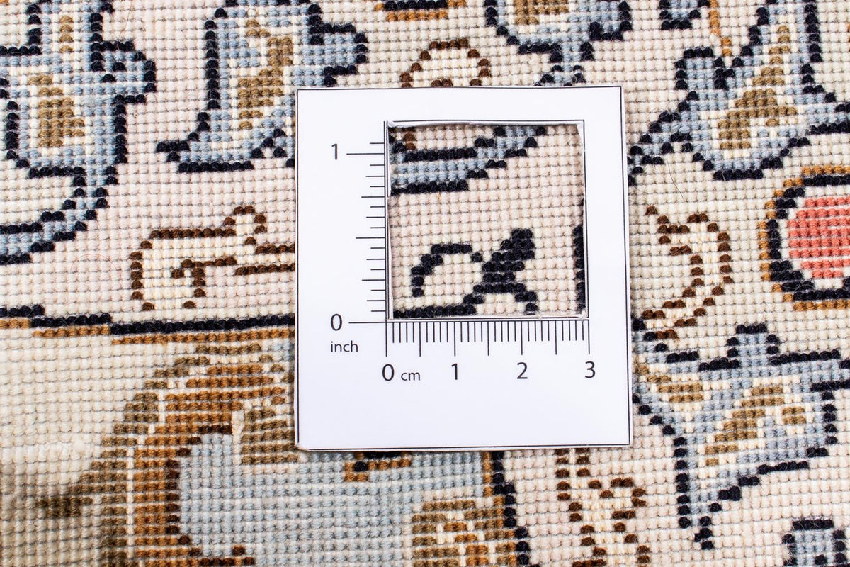 Alfombra Persa - Tabriz - Real redondo  - 242 x 242 cm - beige