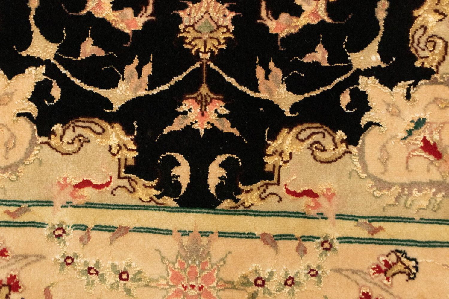 Alfombra Persa - Tabriz - Real - 120 x 73 cm - negro