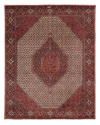 Alfombra persa - Bidjar - 254 x 203 cm - rojo oscuro