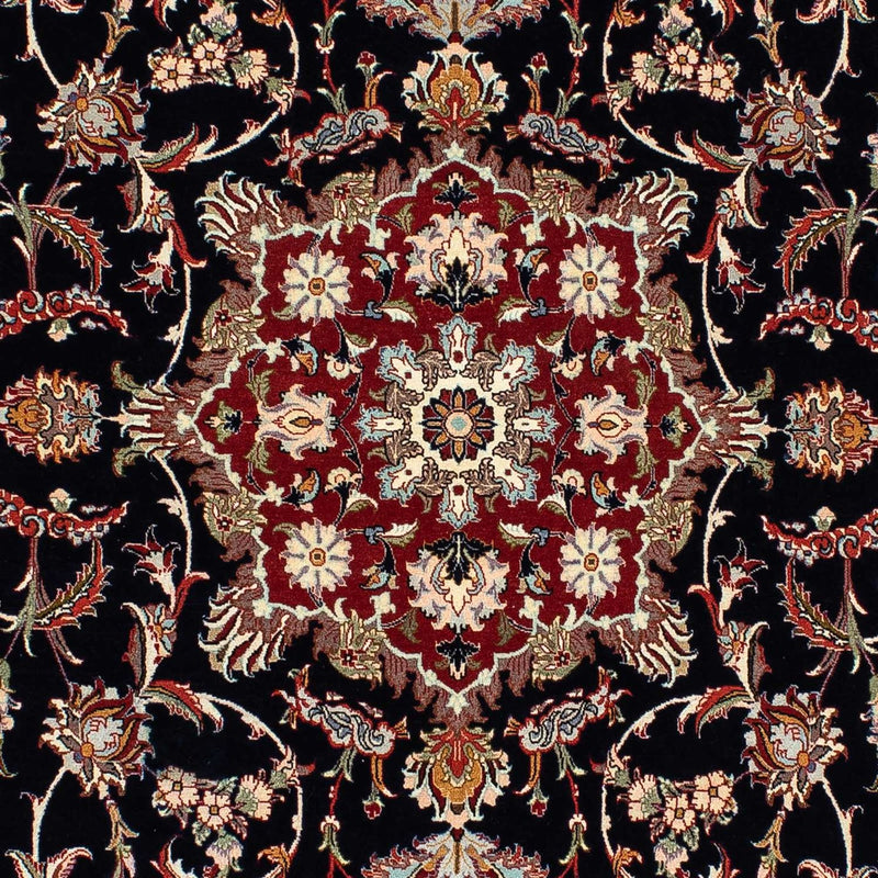 Alfombra persa - Ghom - 201 x 138 cm - azul oscuro