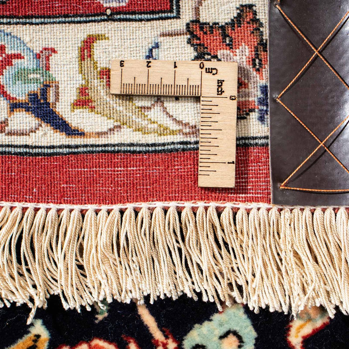 Alfombra persa - Ghom - 201 x 138 cm - azul oscuro