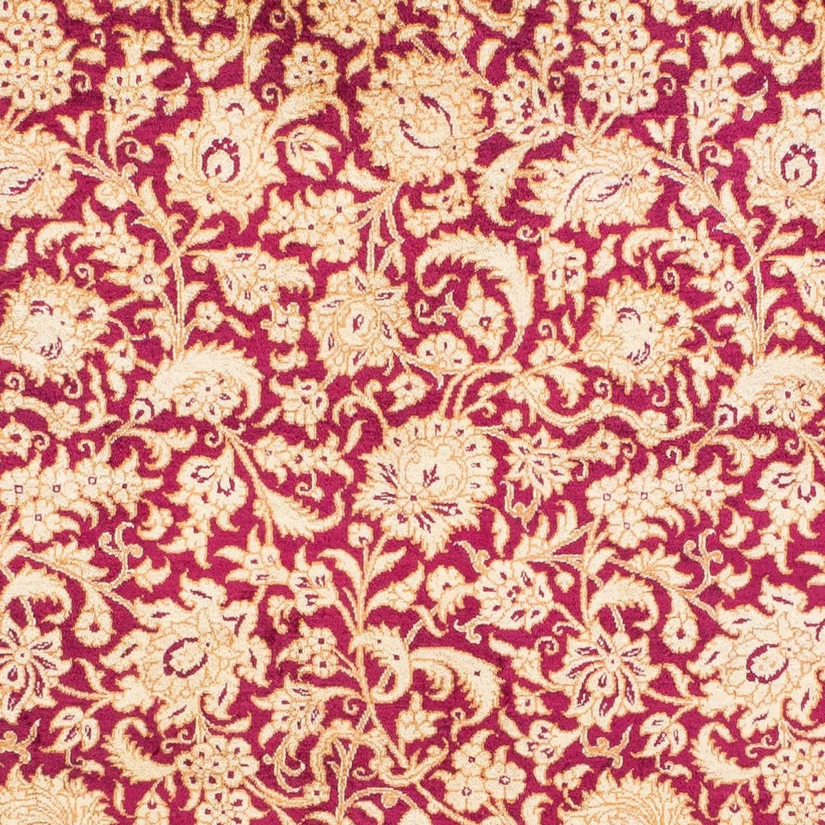 Alfombra persa - Ghom - 146 x 100 cm - rojo oscuro