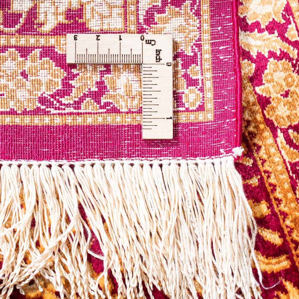 Alfombra persa - Ghom - 146 x 100 cm - rojo oscuro