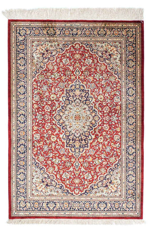 Alfombra persa - Ghom - 150 x 100 cm - rojo oscuro