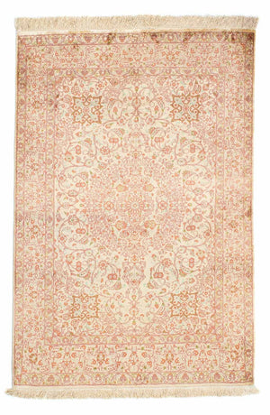 Alfombra persa - Ghom - 146 x 98 cm - beige