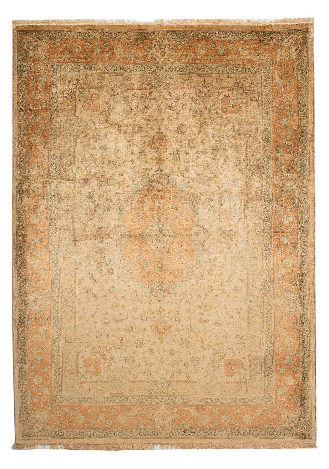 Alfombra persa - Ghom - 194 x 138 cm - multicolor