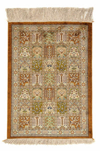 Alfombra persa - Ghom - 79 x 57 cm - marrón