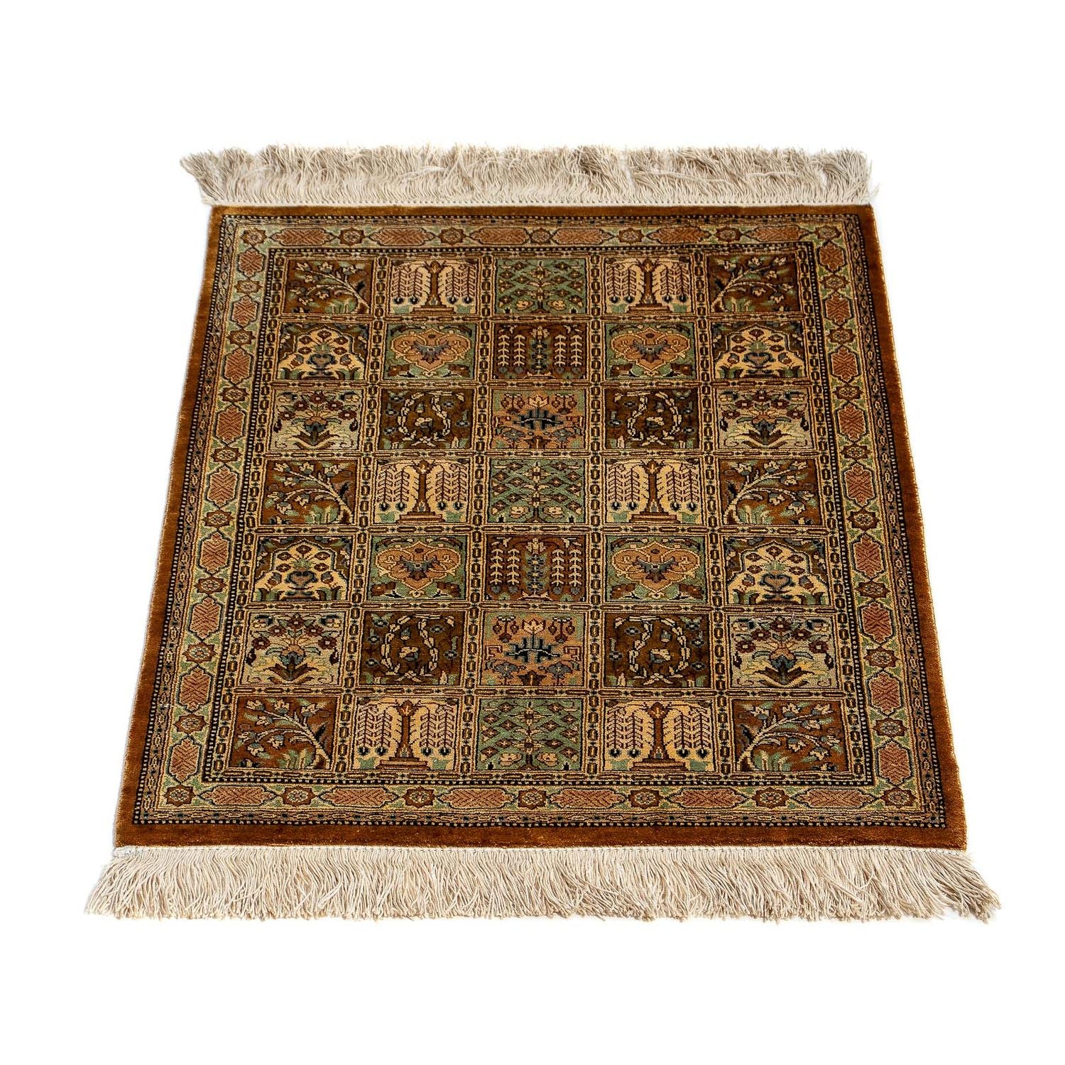 Alfombra persa - Ghom - 72 x 52 cm - multicolor