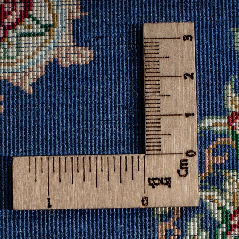 Alfombra de seda - Ghom Seda - Prima - 39 x 28 cm - azul oscuro