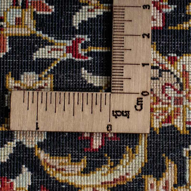 Alfombra de seda - Ghom Seda - Prima - 41 x 28 cm - azul oscuro