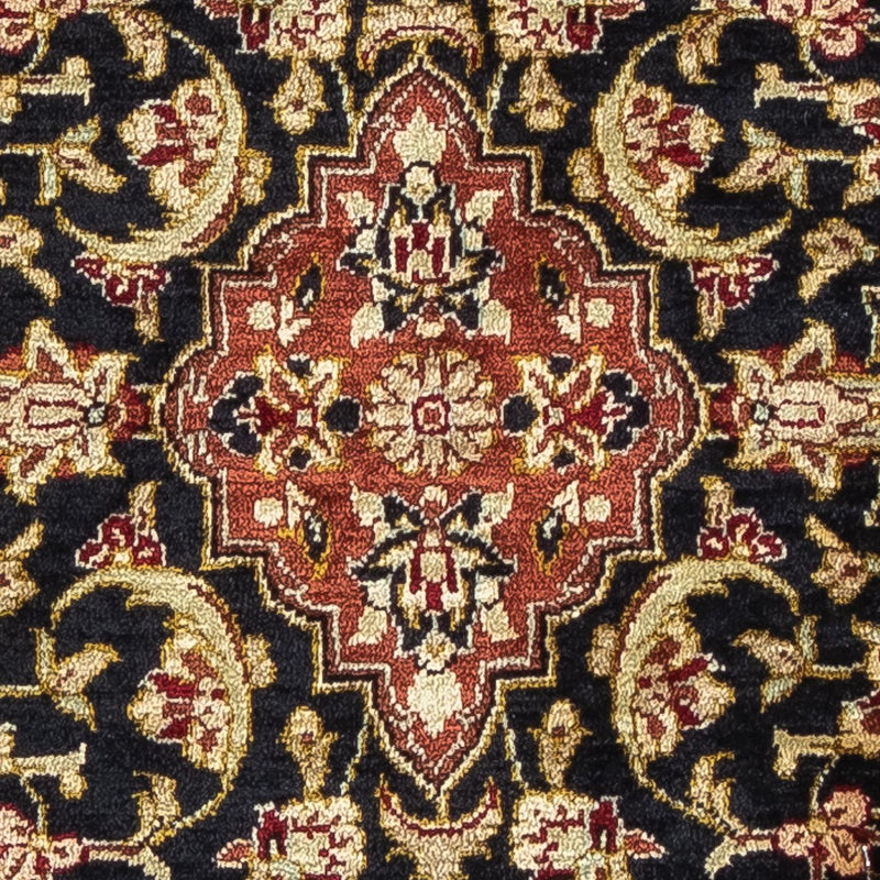 Alfombra de seda - Ghom Seda - Prima - 41 x 28 cm - azul oscuro