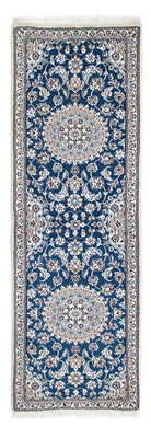 Alfombra de pasillo Alfombra Persa - Nain - Real - 190 x 62 cm - azul oscuro