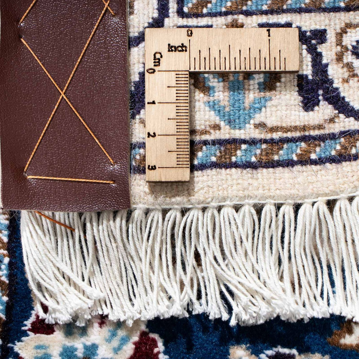 Alfombra de pasillo Alfombra Persa - Nain - Real - 190 x 62 cm - azul oscuro