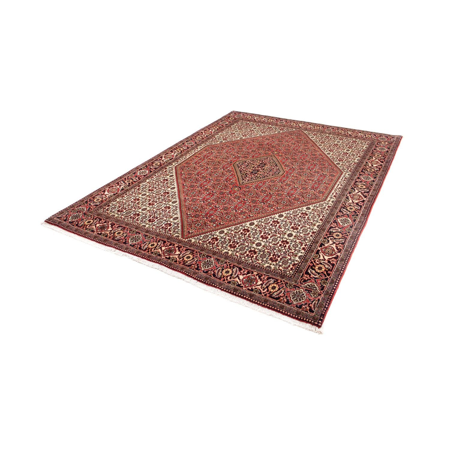 Alfombra persa - Bidjar - 242 x 171 cm - rojo oscuro