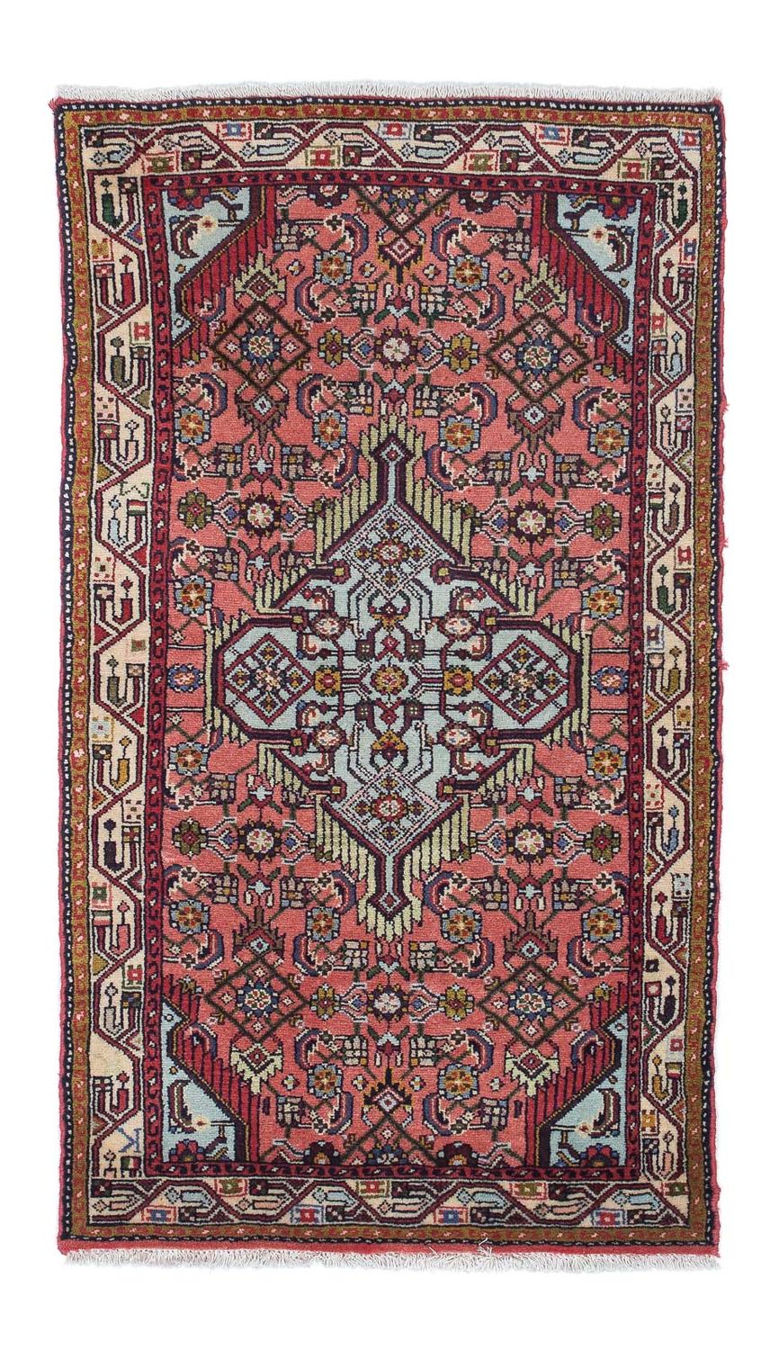 Alfombra persa - Nómada - 134 x 74 cm - rojo claro