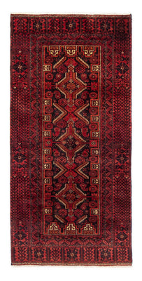 Alfombra de pasillo Alfombra Belutsch - 195 x 89 cm - rojo oscuro