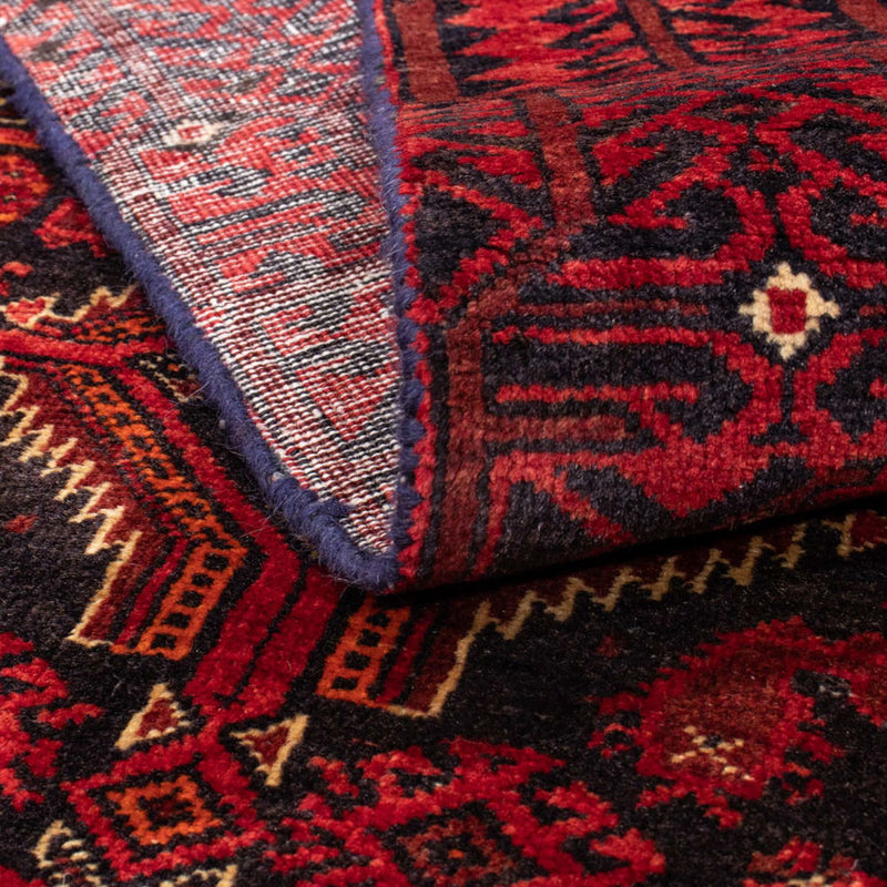 Alfombra de pasillo Alfombra Belutsch - 195 x 89 cm - rojo oscuro