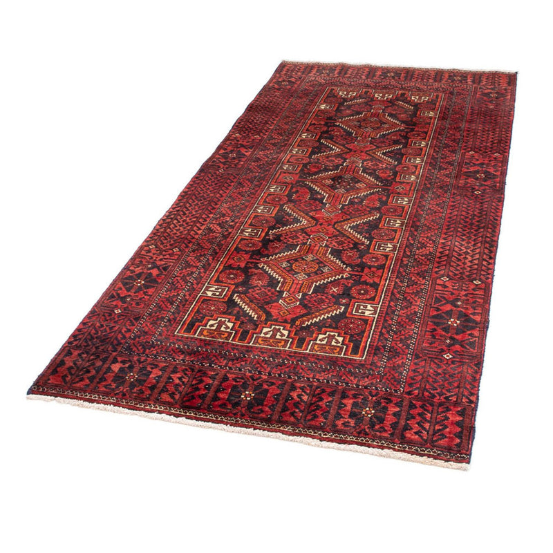Alfombra de pasillo Alfombra Belutsch - 195 x 89 cm - rojo oscuro