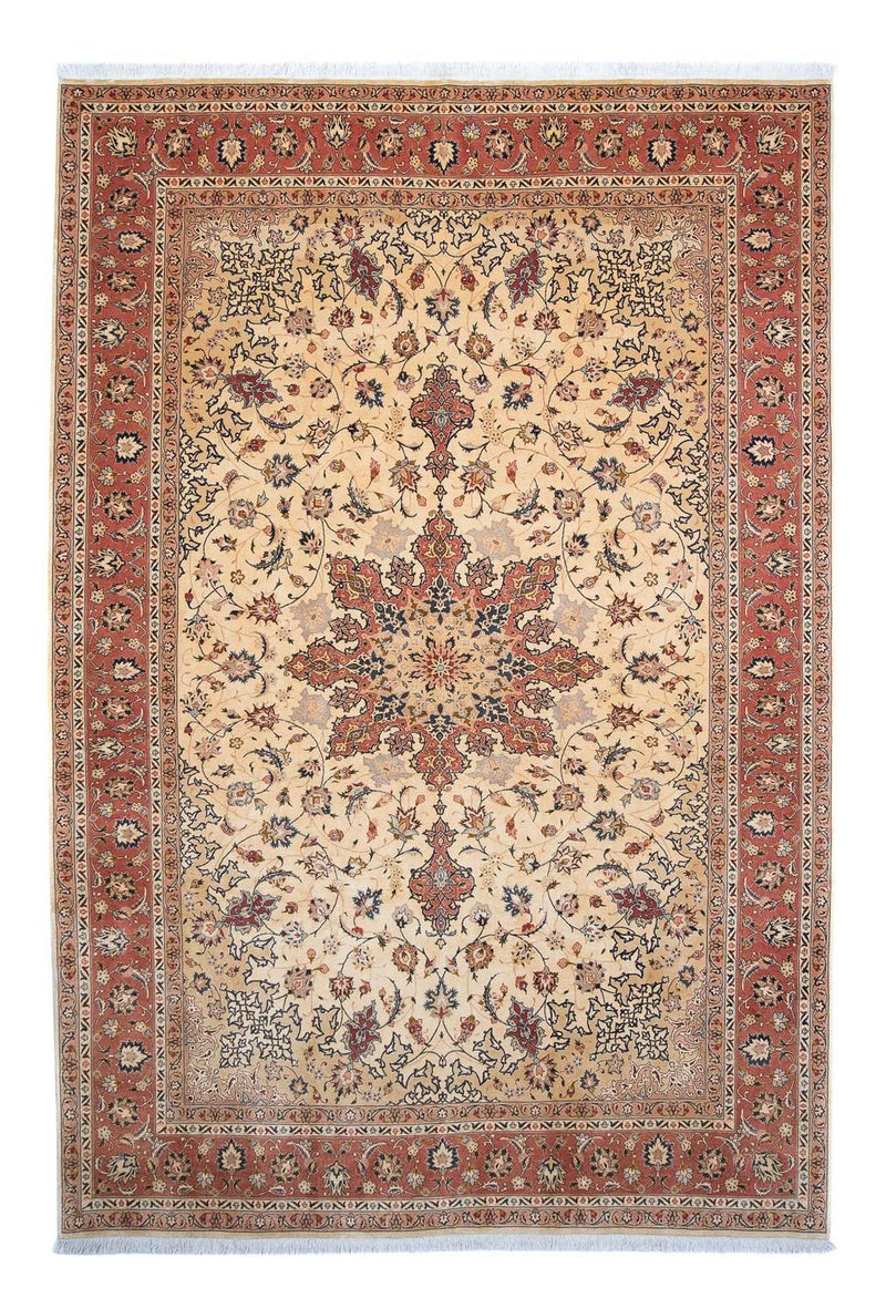 Alfombra Persa - Tabriz - Real - 305 x 198 cm - marrón claro